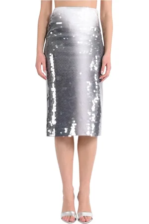 Sportmax Dames, Rokken, Grijs, Maat: L Jersey