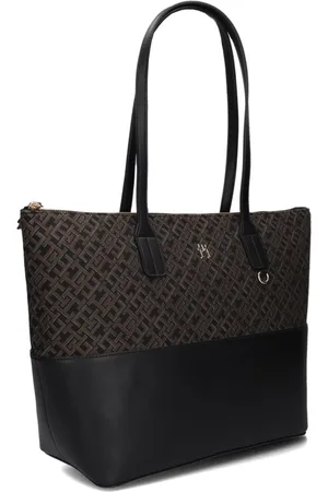 Tommy Hilfiger Dames, Tassen, Zwart, Maat: ONE Size Leer