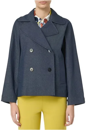 MARELLA Dames, Mantels, Blauw, Maat: M Denim