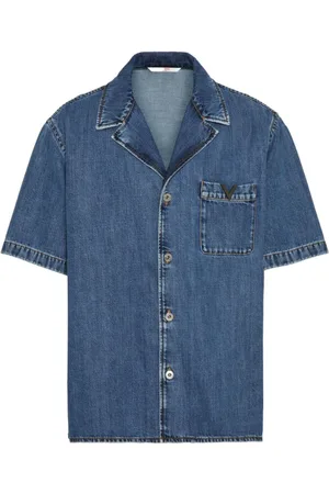 VALENTINO GARAVANI Heren, Overhemden, Blauw, Maat: L Katoen