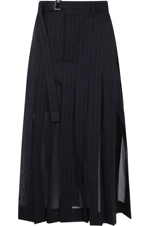 SACAI Dames, Rokken, Zwart, Maat: M Voile