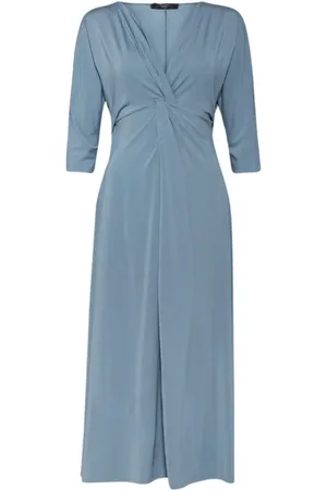 Max Mara Dames, Jurken, Blauw, Maat: L Katoen