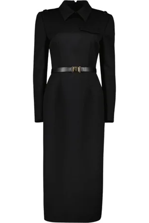 Prada Dames, Jurken, Zwart, Maat: M Tweed