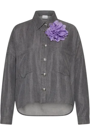 MARELLA Dames, Blouses & Shirts, Grijs, Maat: M Denim