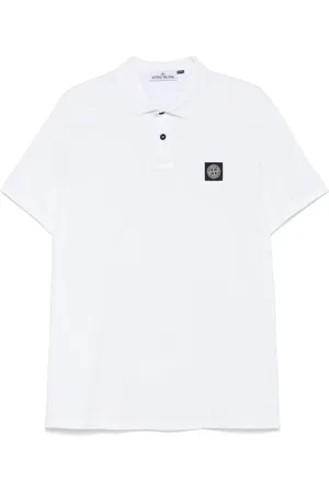 Stone Island Heren, Tops, Wit, Maat: 3XL Katoen