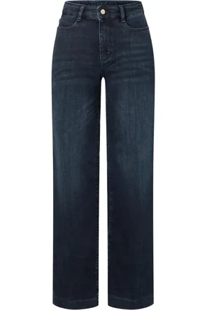 Mac Dames, Jeans, Blauw, Maat: L Katoen