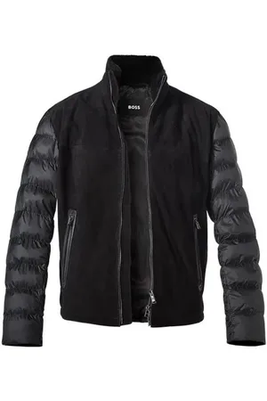 HUGO BOSS Heren, Jassen, Zwart, Maat: M Leer