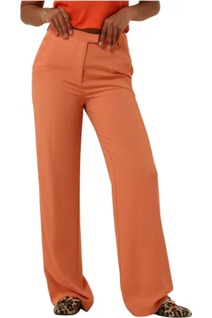 ANOTHER LABEL Dames, Broeken, Oranje, Maat: S Poliester