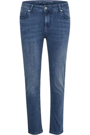 My Essential Wardrobe Dames, Jeans, Blauw, Maat: W26 L32 Katoen