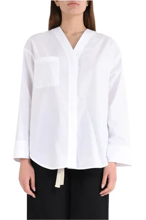 Max Mara Dames, Blouses & Shirts, Wit, Maat: M Katoen