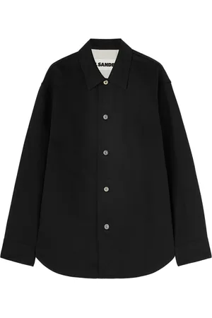 Jil Sander Heren, Overhemden, Zwart, Maat: M Denim