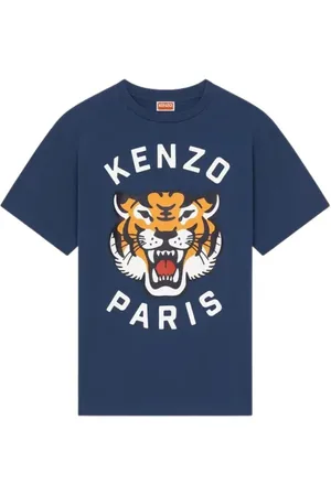 Kenzo Heren, Tops, Blauw, Maat: S Katoen