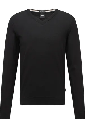 HUGO BOSS Heren, Truien, Zwart, Maat: XL Wol