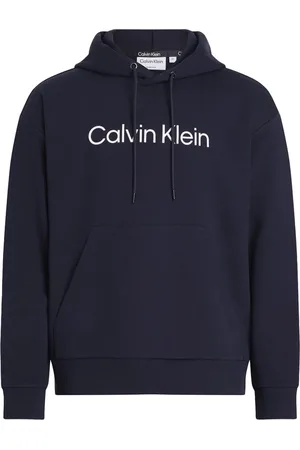 Calvin Klein Heren, Sweatshirts & Hoodies, Blauw, Maat: M Katoen