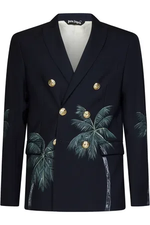 Palm Angels Heren, Jassen, Blauw, Maat: XL Katoen