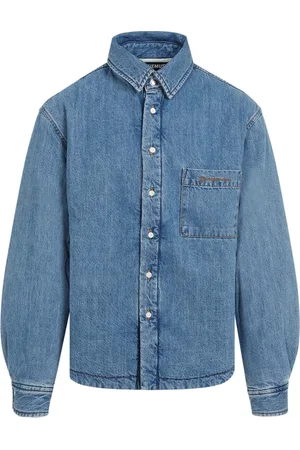 Jacquemus Heren, Jassen, Blauw, Maat: M Katoen
