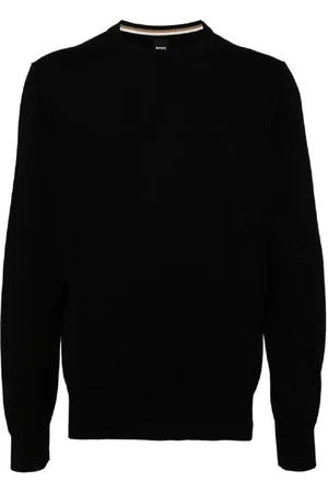 HUGO BOSS Heren, Truien, Zwart, Maat: 2XL Katoen