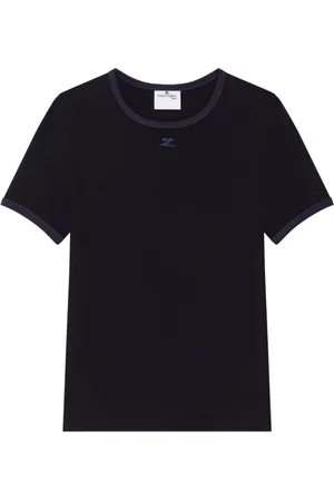 Courrèges Dames, Tops, Zwart, Maat: S Katoen