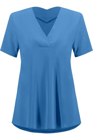 Joseph Ribkoff Dames, Blouses & Shirts, Blauw, Maat: 6XL Poliester