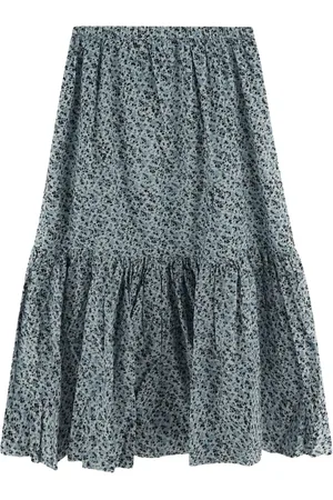 Ganni Dames, Rokken, Blauw, Maat: L Poliester