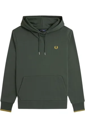 Fred Perry Heren, Sweatshirts & Hoodies, Groen, Maat: L Katoen