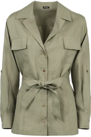 Kiton Dames, Jassen, Groen, Maat: XS Linnen