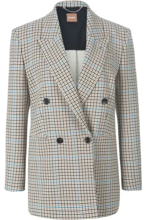 HUGO BOSS Dames, Jassen, Grijs, Maat: S Viscose