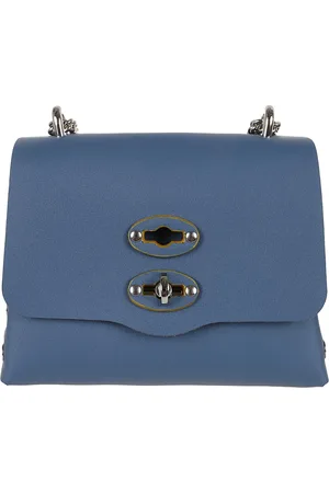 Zanellato Dames, Tassen, Blauw, Maat: ONE Size Leer