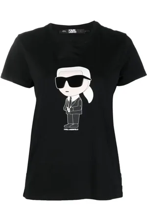 Karl Lagerfeld Dames, Tops, Zwart, Maat: XL Katoen