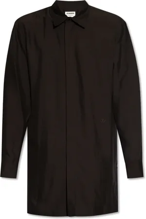 Jil Sander Heren, Overhemden, Zwart, Maat: L Zijde