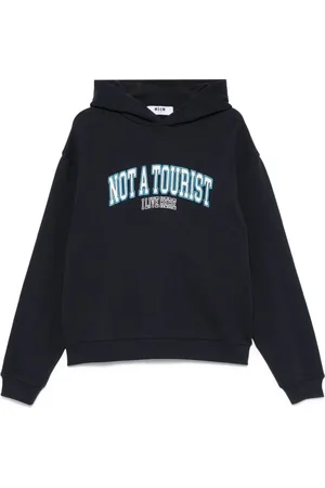 Msgm Heren, Sweatshirts & Hoodies, Blauw, Maat: S Katoen