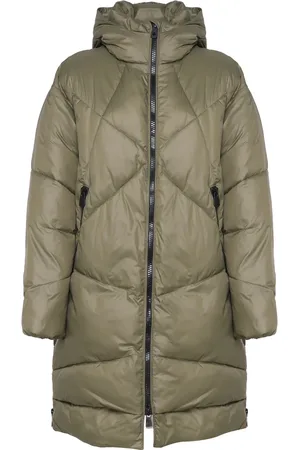 Pinko Dames, Mantels, Groen, Maat: XS Nylon