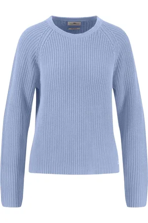 Fynch-Hatton Dames, Truien, Blauw, Maat: 2XL Katoen