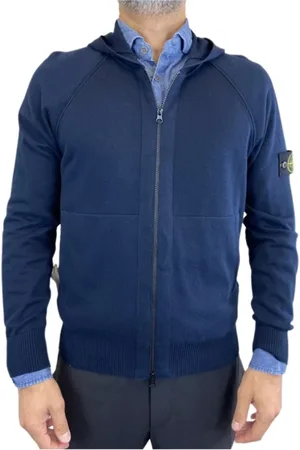 Stone Island Heren, Sweatshirts & Hoodies, Blauw, Maat: 2XL