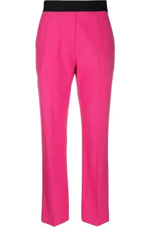 Msgm Dames, Broeken, Roze, Maat: M Wol