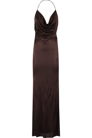 Elisabetta Franchi Dames, Jurken, Bruin, Maat: XS Jersey