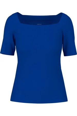 Marc Cain Dames, Tops, Blauw, Maat: S Katoen