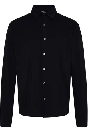 Ermenegildo Zegna Heren, Overhemden, Blauw, Maat: S Katoen