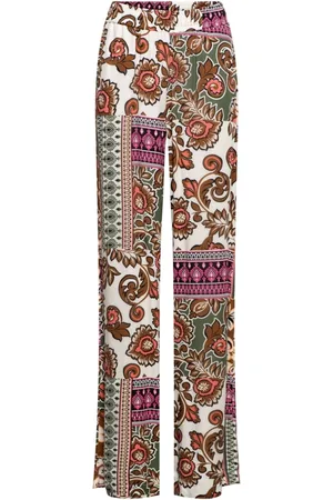 &Co Woman Dames, Broeken, Veelkleurig, Maat: XL Viscose