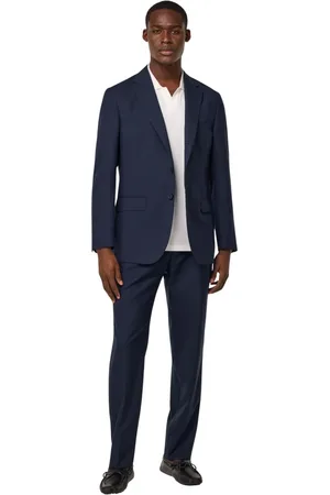 Boggi Milano Heren, Pakken, Blauw, Maat: 4XL Wol