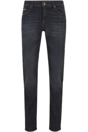 HUGO BOSS Heren, Jeans, Zwart, Maat: W34