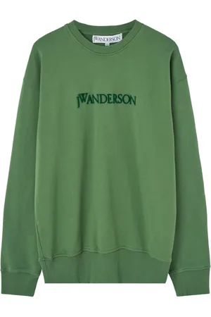 J.W.Anderson Heren, Sweatshirts & Hoodies, Groen, Maat: M Katoen