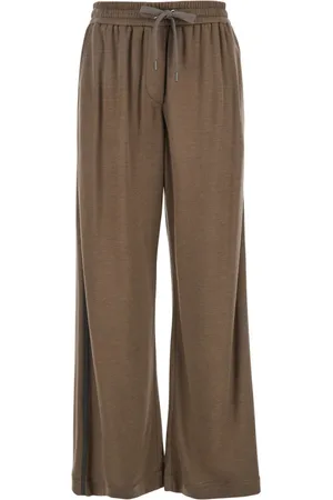 Brunello Cucinelli Dames, Broeken, Bruin, Maat: M Katoen