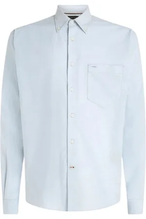 Tommy Hilfiger Heren, Overhemden, Blauw, Maat: M Katoen