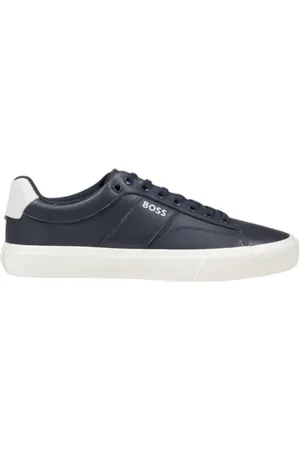 HUGO BOSS Heren, Schoenen, Blauw, Maat: 42 EU Leer