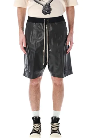 Rick Owens Heren, Korte broeken, Zwart, Maat: L Leer