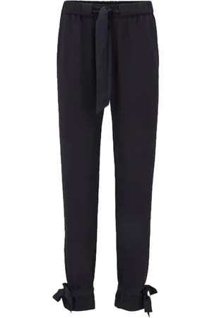 HUGO BOSS Dames, Broeken, Blauw, Maat: L