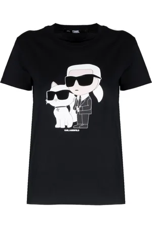 Karl Lagerfeld Dames, Tops, Zwart, Maat: XS Katoen