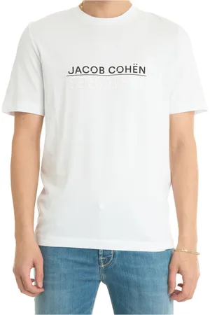 Jacob Cohen Heren, Tops, Wit, Maat: M Katoen