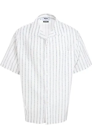 Msgm Heren, Overhemden, Wit, Maat: XL Katoen
